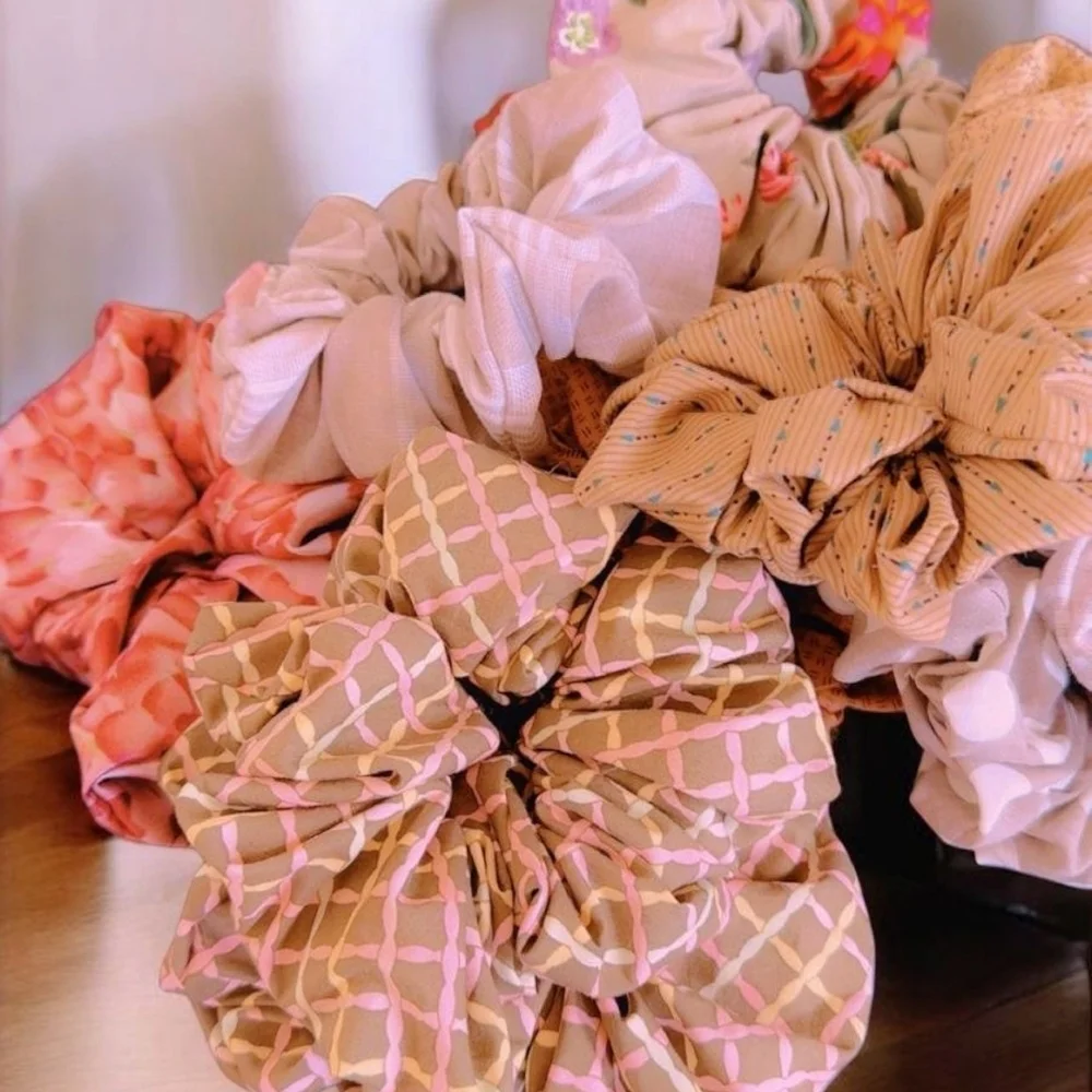 Stylish Patterned Scrunchies Set